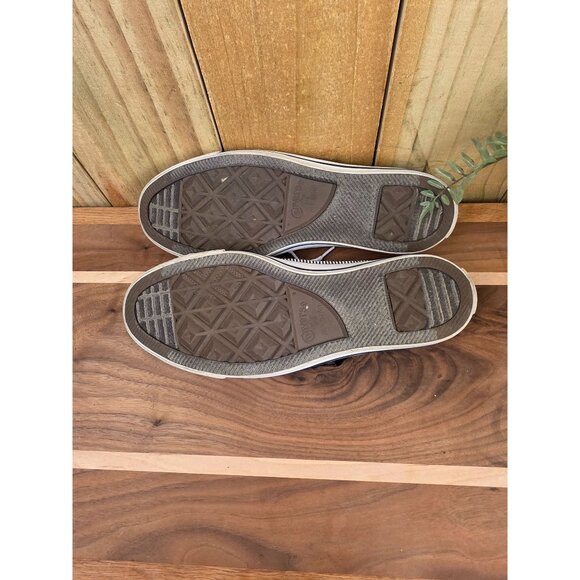 Converse All Star Womens Striped Slip-On Sneakers Size 7.5 Canvas White & Black - Picture 4 of 6